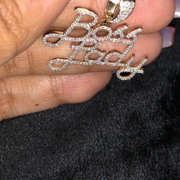 10k solid gold Certified Real Diamond Boss Lady - Picture 3 of 5